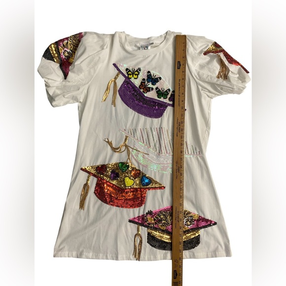 Queen of Sparkles sequin grad cap dress size small - Picture 10 of 16